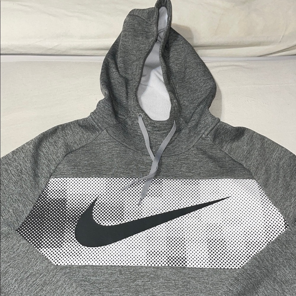 Nike Men's Gray Hoodie Sweater - Size L